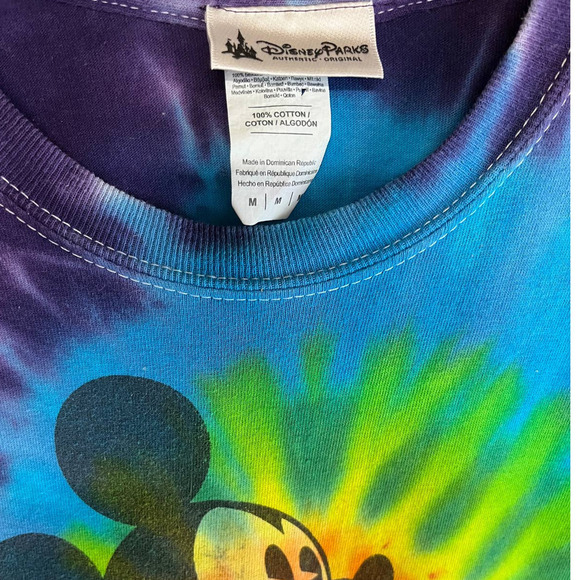 Disney Parks Resort Tie Dyed Mickey Mouse Disneyland T Shirt Size M - Picture 3 of 6